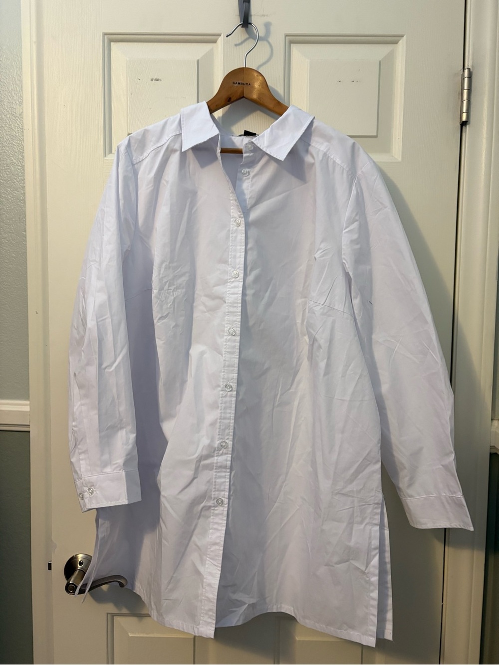 Roaman's Women's Button Up Collared Long Sleeve White Shirt - Size 22W - NWOT